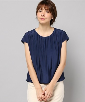 デシン×天竺切替プルオーバーカットソー