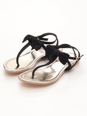 JC リボン トング アンクルストラップ サンダル