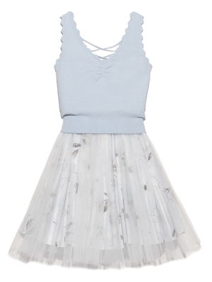 チュールコンビニットワンピース