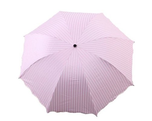 折りたたみ傘 日傘 晴雨兼用 ストライプ
