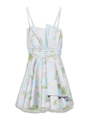 Lily Brown (リリーブラウン)  ブロック柄ドレス