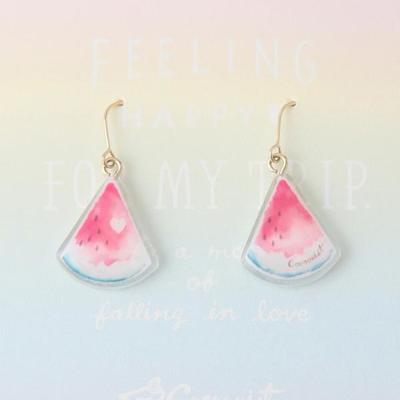 スイカチャームピアス