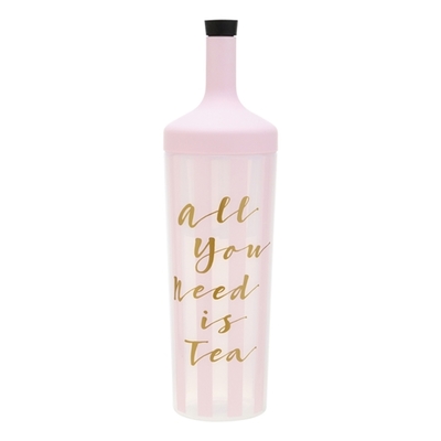 ストライプ ティーボトル 1100ml ピンク