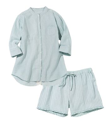 ストライプバックレーシィシャツパジャマ
