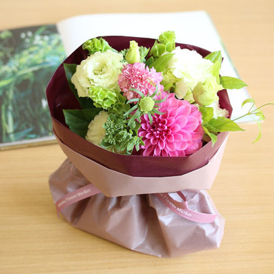 ダリアのトルマリンピンクブーケ